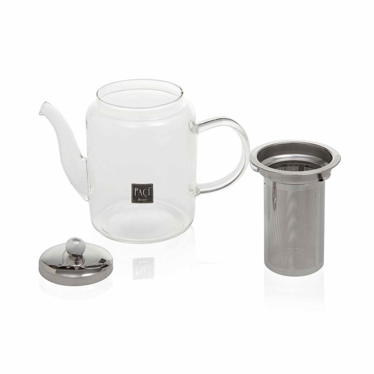  Paçi Süzgeçli Cam Demlik - 900 ml