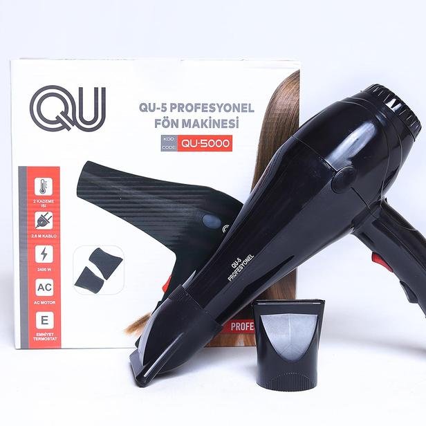  QU 5 Profesyonel Fön Makinesi - Siyah