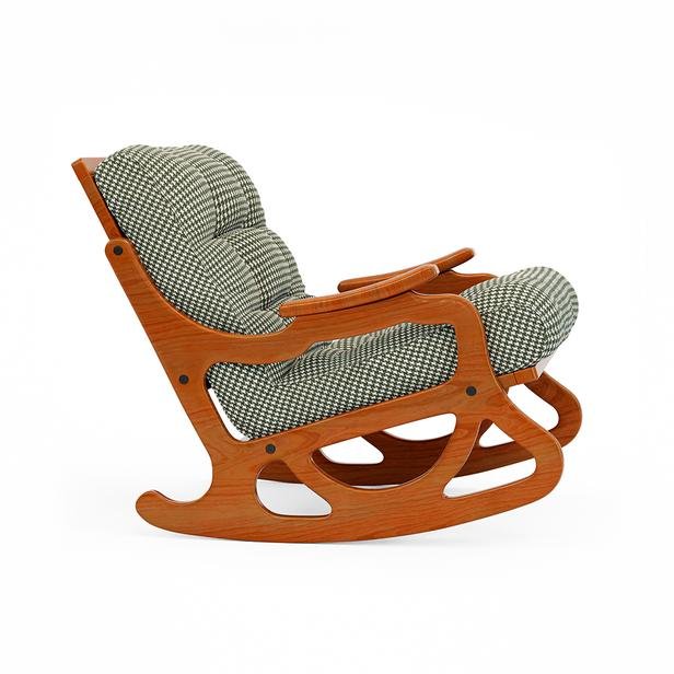  Furmet Modüler Cozy Sallanan Sandalye ve TV Koltuğu - Meşe / Haki Kazayağı