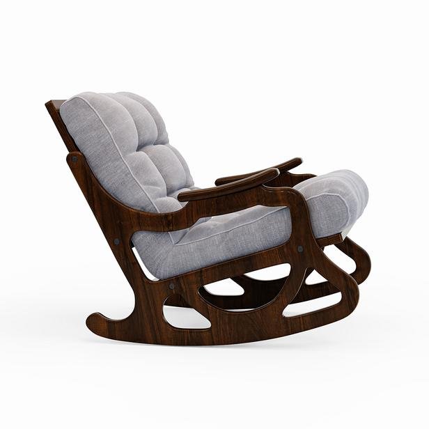  Furmet Modüler Cozy Sallanan Sandalye ve TV Koltuğu - Ceviz / Gri