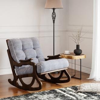 Furmet Modüler Cozy Sallanan Sandalye ve TV Koltuğu - Ceviz / Gri