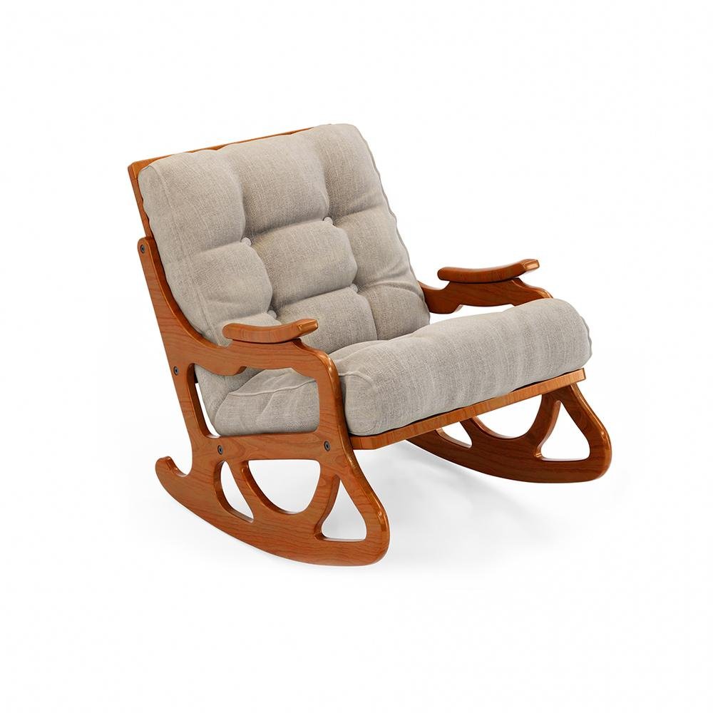  Furmet Modüler Cozy Sallanan Sandalye ve TV Koltuğu - Meşe / Açık Bej