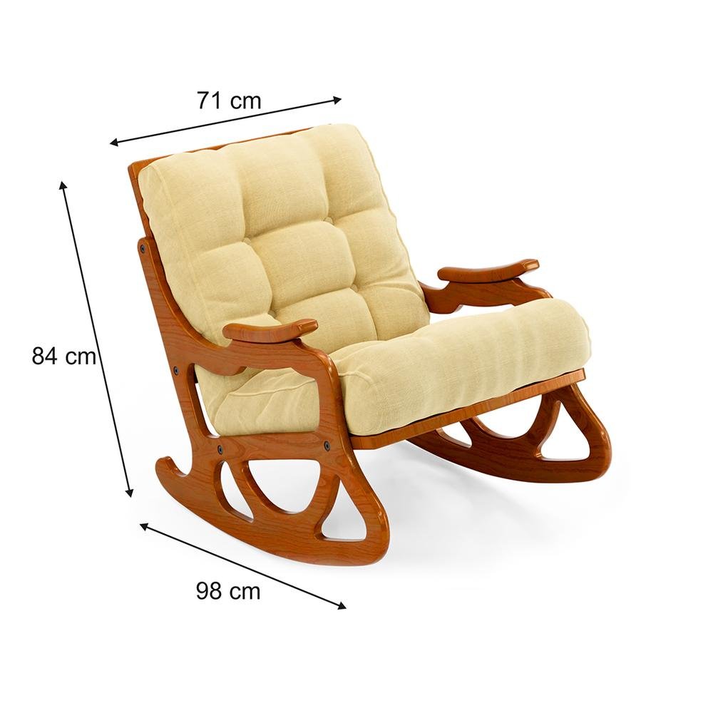  Furmet Modüler Cozy Sallanan Sandalye ve TV Koltuğu - Meşe / Sarı