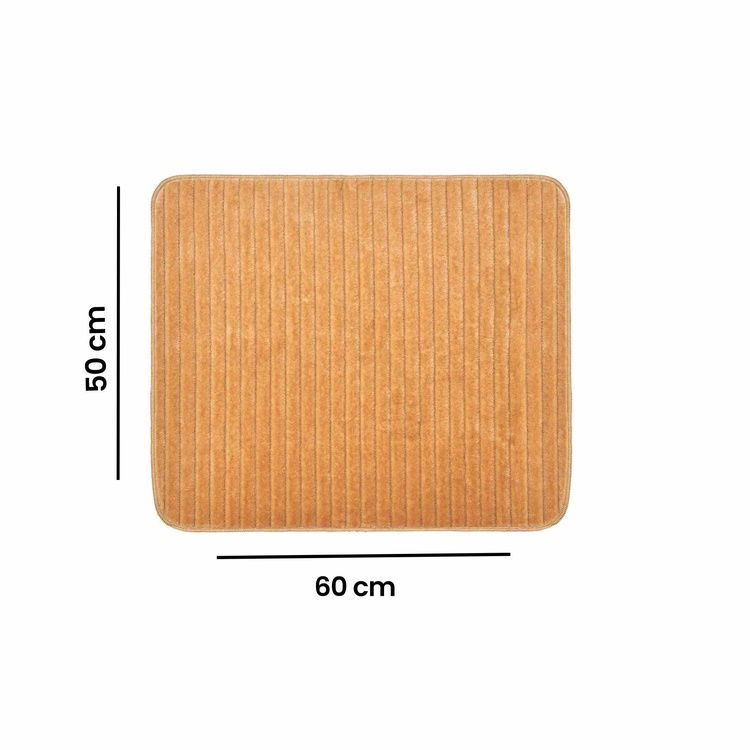  Nuvomon Fitilli 2'li Banyo Paspası - Bej - 60x100 cm + 50x60 cm