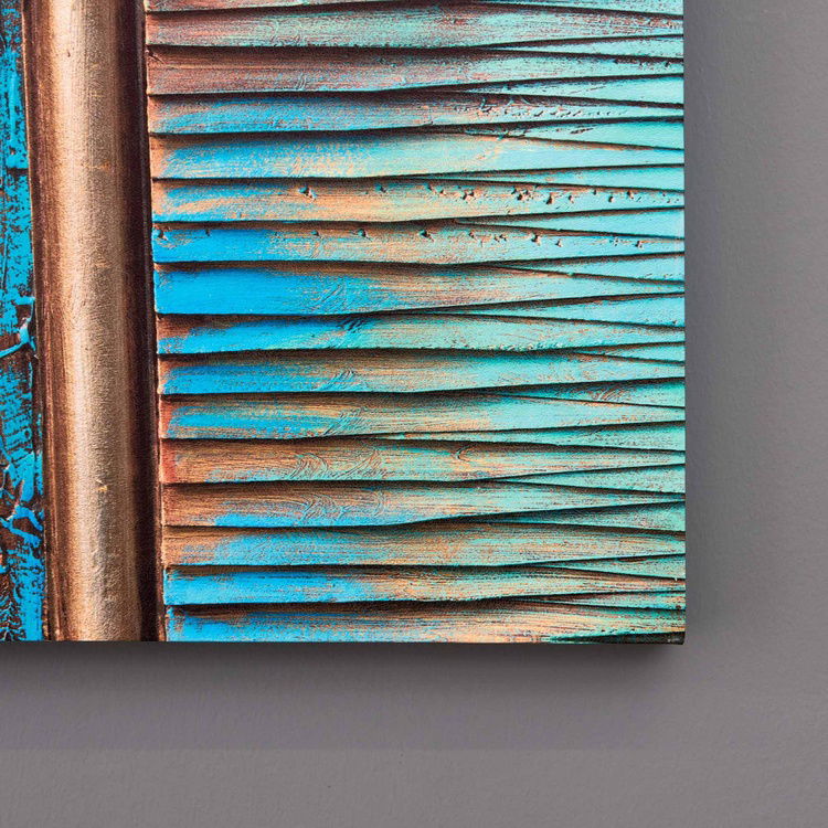  Q-Art Blue Ivy Kanvas Tablo - 50x120 cm
