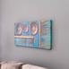  Q-Art Blue Ivy Kanvas Tablo - 50x120 cm