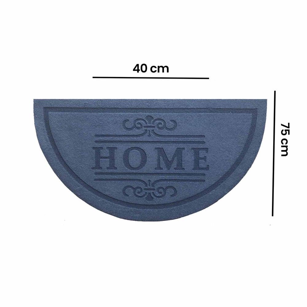  Giz Home Parga Yarımay Kapı Önü Paspası - Mavi - 40x75 cm