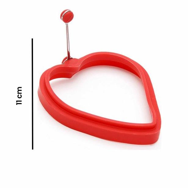  Fame Kitchen Silikon Kalp Omlet Kalıbı - Kırmızı