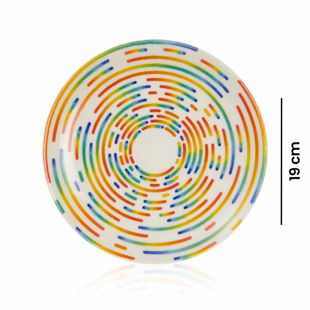  Tulu Porselen Colourful Tatlı Tabağı - 19 cm