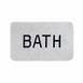  MarkaEv Şönil Bath Yazılı Banyo Paspası - Gri / Siyah - 50x80 cm