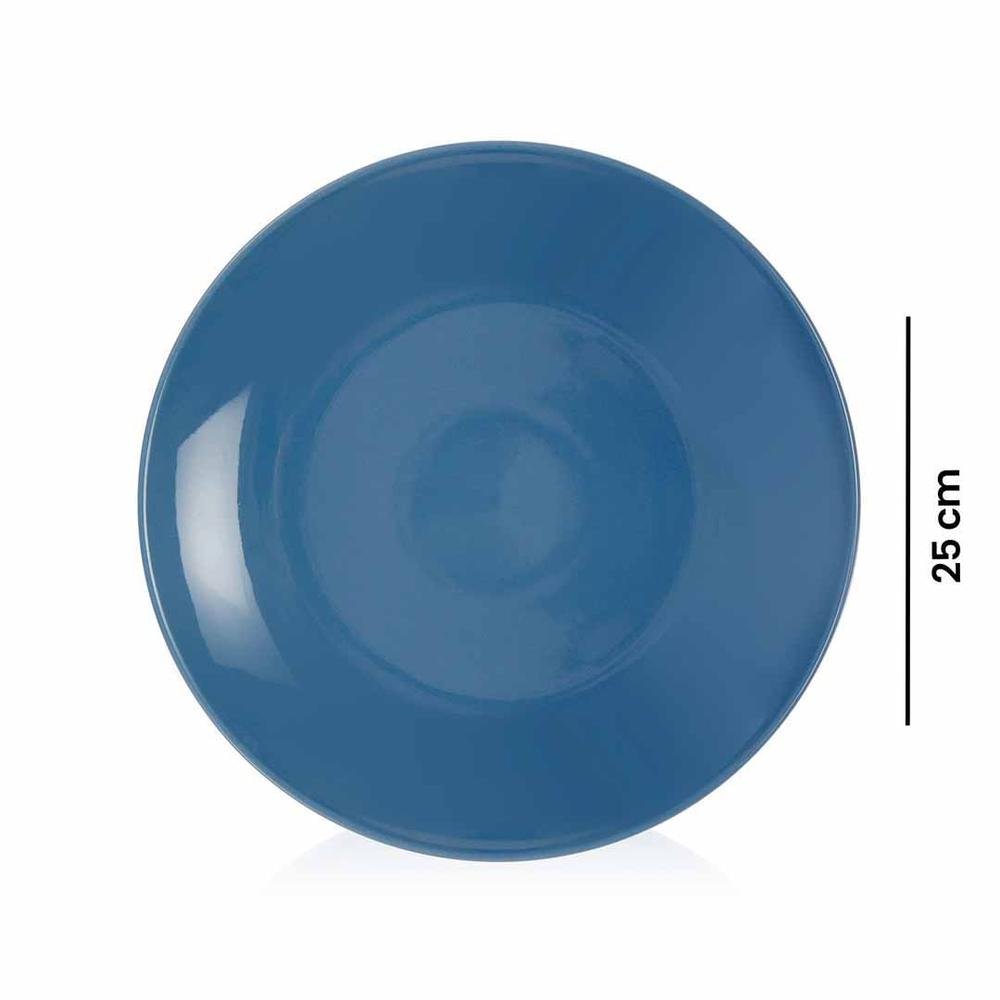  Tulu Porselen Trend Servis Tabağı - Mavi - 24 cm