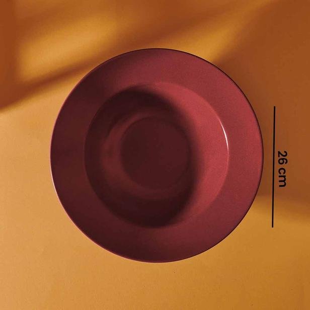  Keramika Delta Makarna Tabağı - 26 cm - Kırmızı