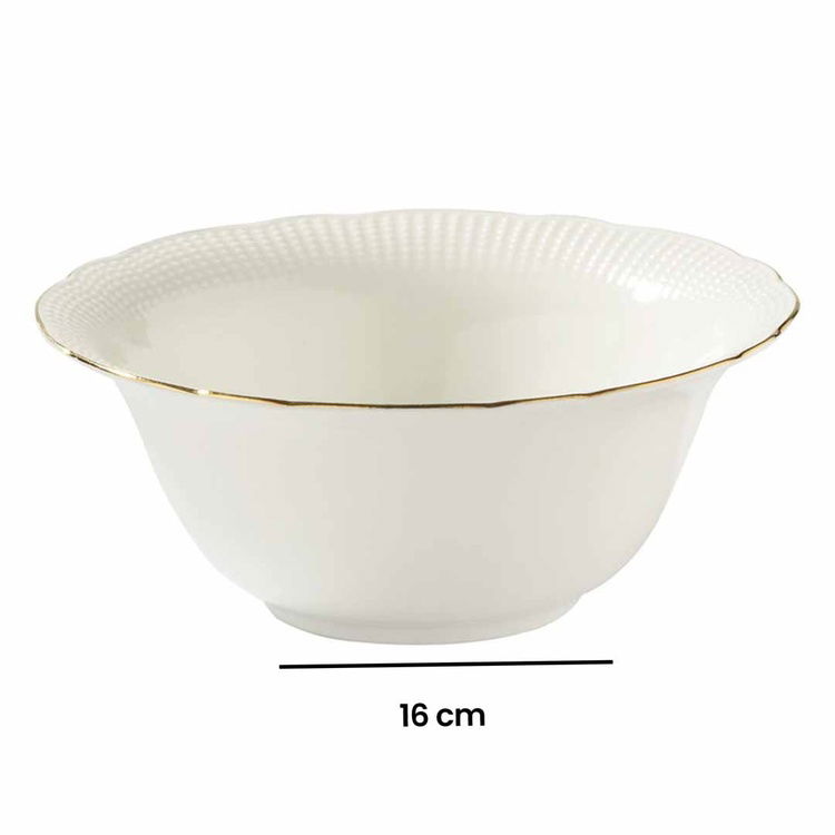  Kütahya Porselen Bone İlay Çorba Kasesi - 16 cm