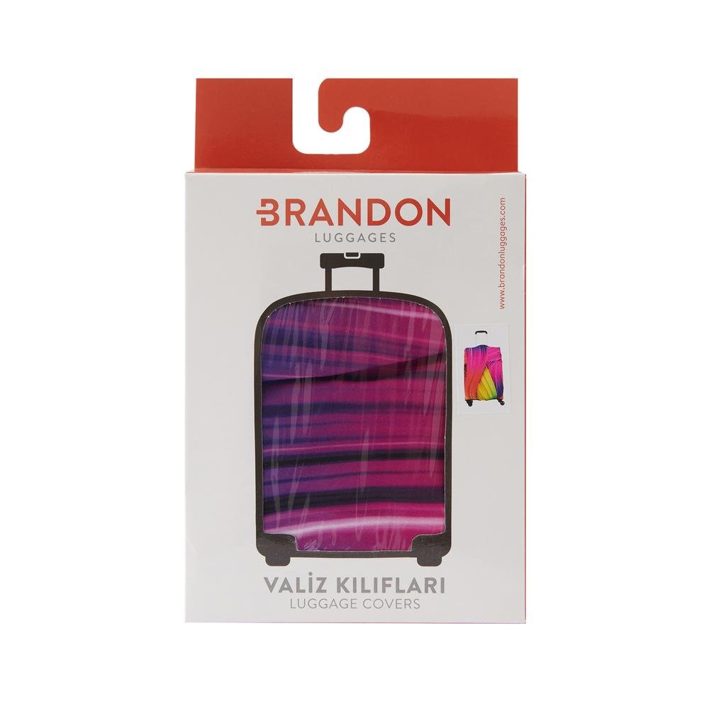  Brandon Renkli Valiz Kılıfı - Orta Boy