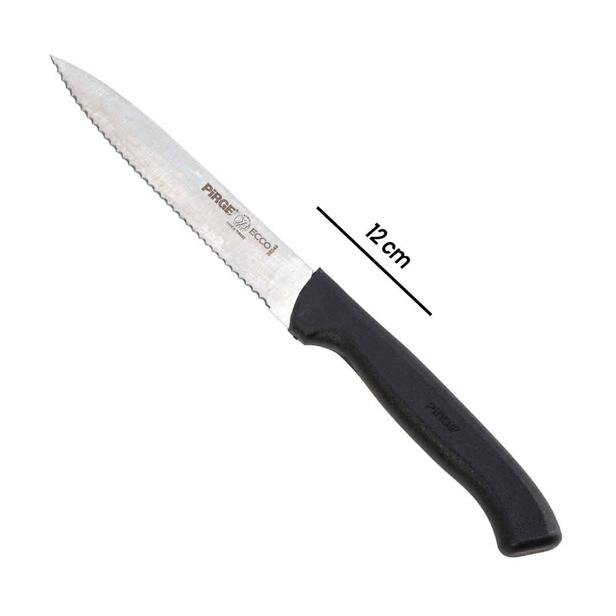  Pirge Ecco Sebze Bıçağı Sivri Dişli - Siyah/12 cm