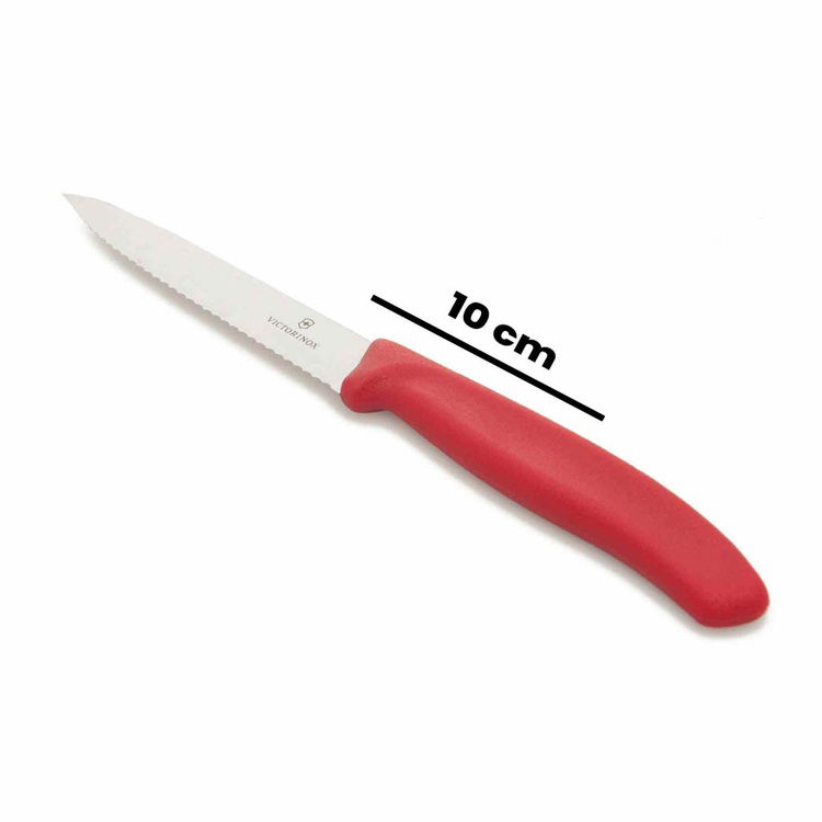  Victorinox 6.7731 Tırtıklı Soyma Bıçağı - Kırmızı - 10 cm