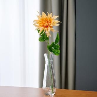 Q-Art Dekoratif Dahlia Turuncu Yapay Çiçek - 64 cm