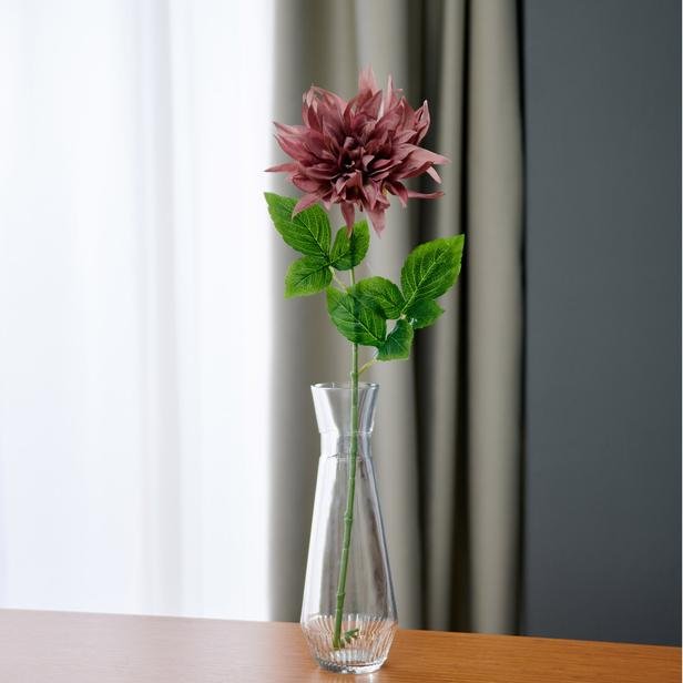  Q-Art Dekoratif Dahlia Kahverengi Yapay Çiçek - 64 cm