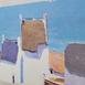 Q-Art Dekoratif Seaside Town Kanvas Tablo - 50x120 cm