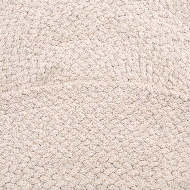  Giz Home Drop Örgü Yuvarlak Halı - Beyaz - 120x120 cm