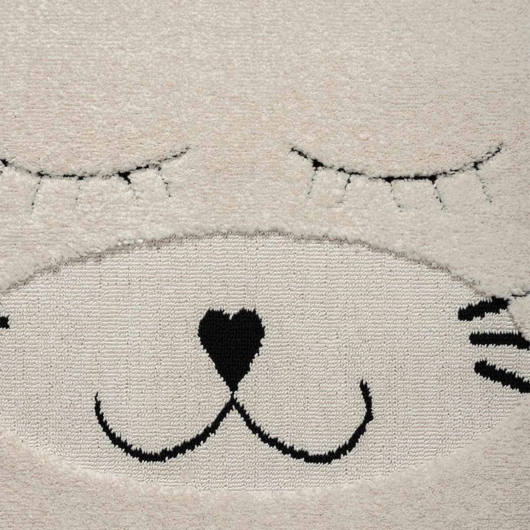  Empera Kids Kitty Kedi Figürlü Çocuk Odası Halısı - Bej - 133x190 cm