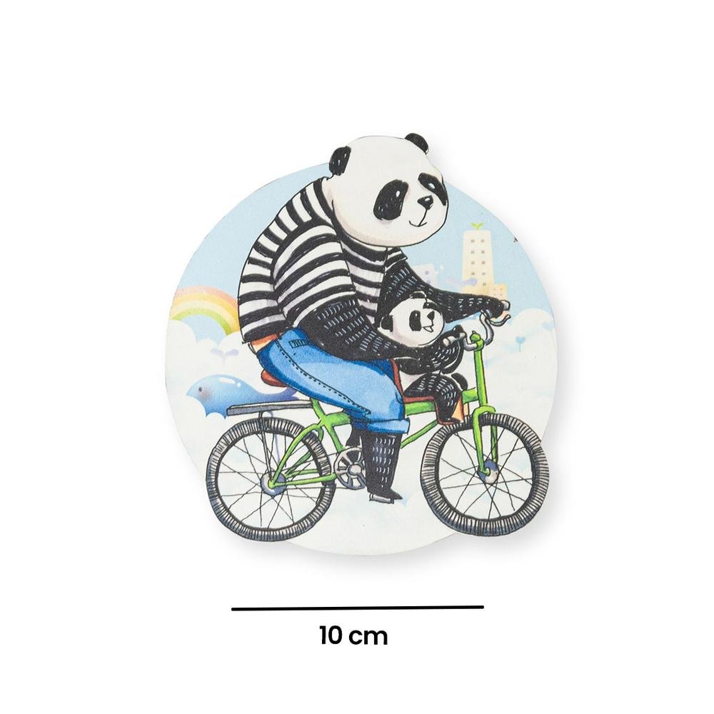  Myros Panda Ahşap Bardak Altlığı Magnet