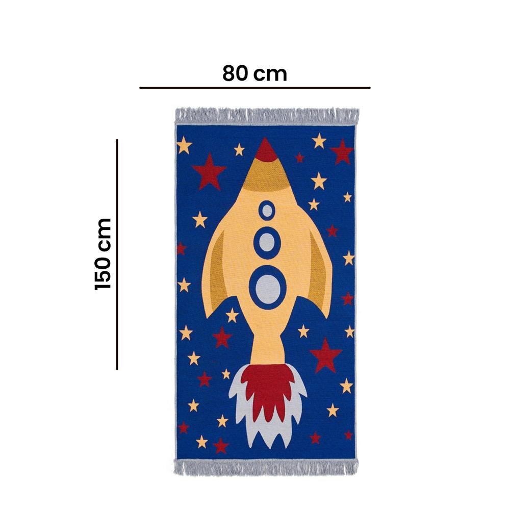  MarkaEv Roket Çocuk Halısı - 80x150 cm