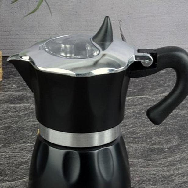  Tohana Moka Cezve 3 Cup - 150 ml - Siyah