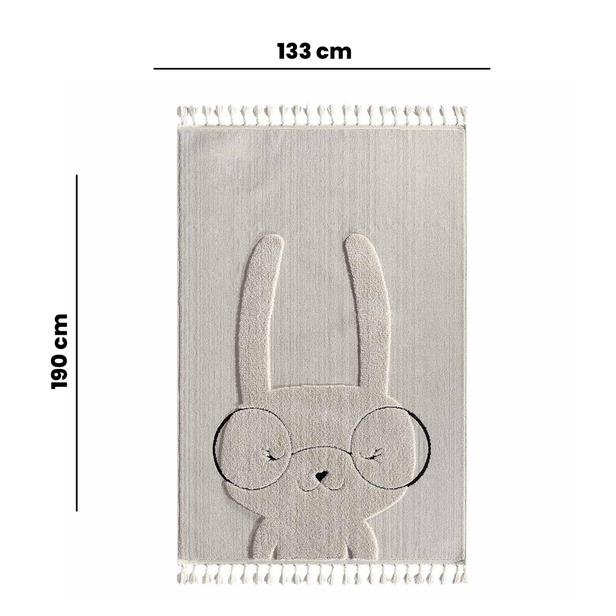  Empera Kids Bunny Tavşan Figürlü Krem Çocuk Odası Halısı - Bej - 133x190 cm