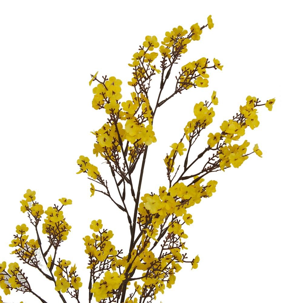  Q-Art Dekoratif Pongee Yapay Çiçek - Sarı - 101 cm