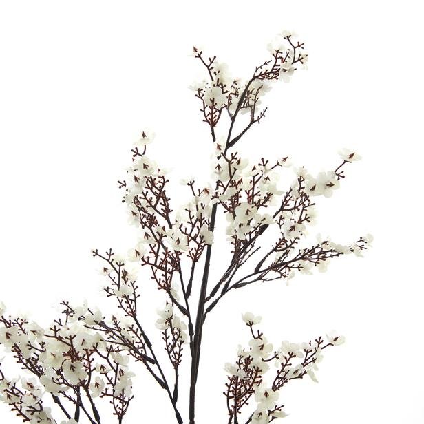  Q-Art Dekoratif Pongee Yapay Çiçek - Beyaz - 101 cm