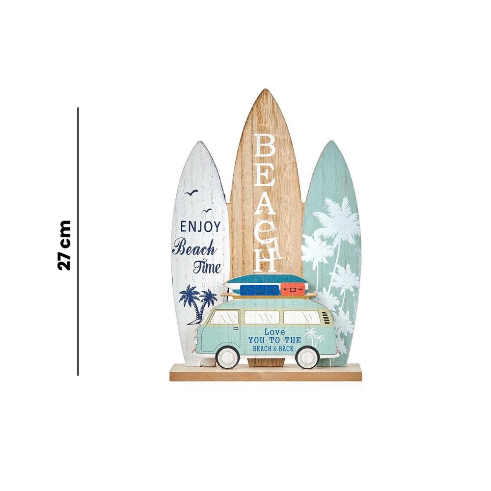  KPM Surf Tahtası Temalı Dekoratif Biblo - 27 cm - Asorti