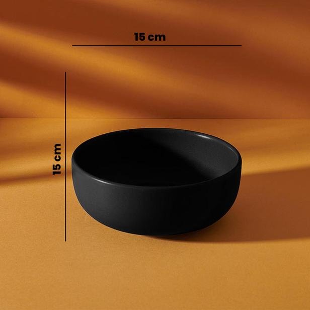  Keramika Nordic Servis Kasesi - Siyah - 15 cm