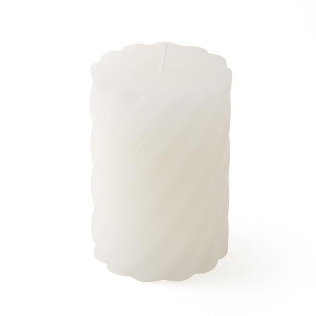  KPM Dekoratif Candle Mum - Beyaz - 10 cm