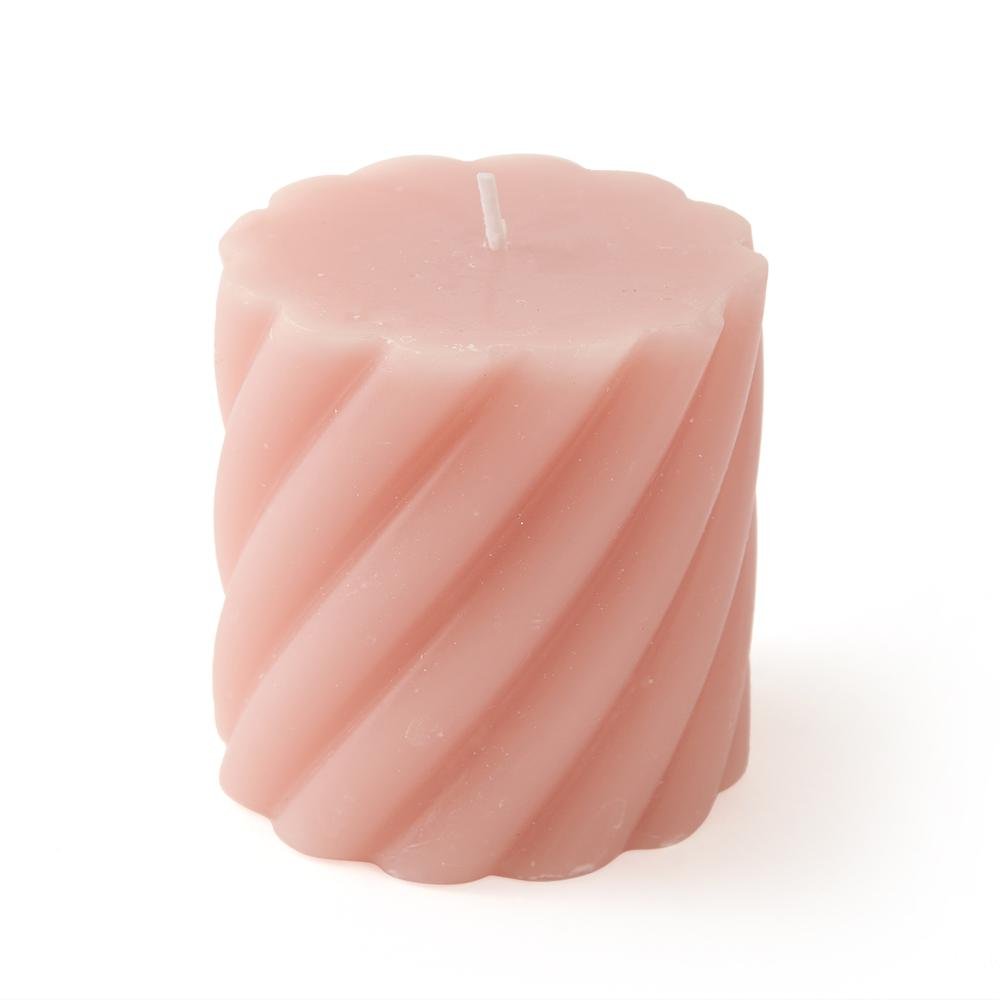  KPM Dekoratif Candle Mum - Pink - 7 cm