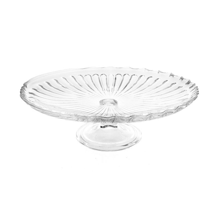  Alegre Glass Damla Ayaklı Pasta Tabağı