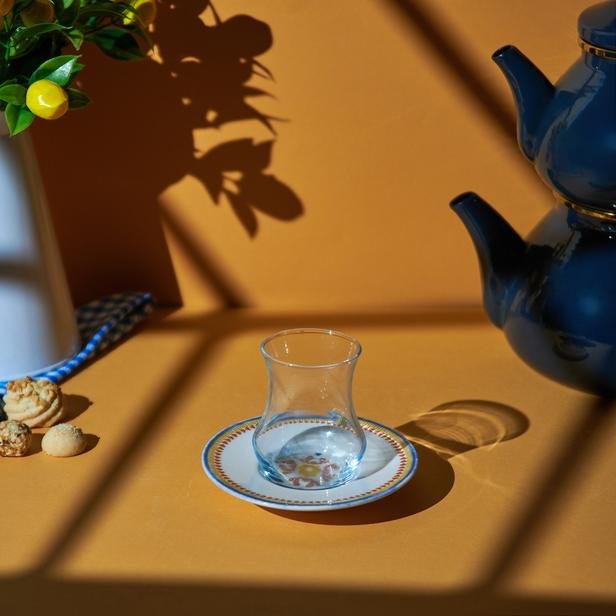  Tulu Porselen Ethnic Çay Tabağı