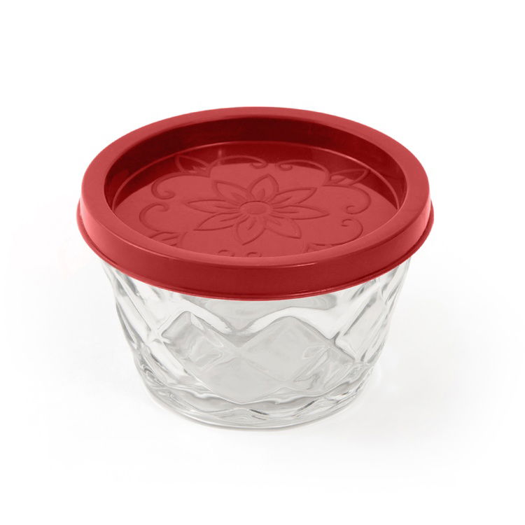  Sultana Kapaklı Cam Kase - Asorti / 120 ml
