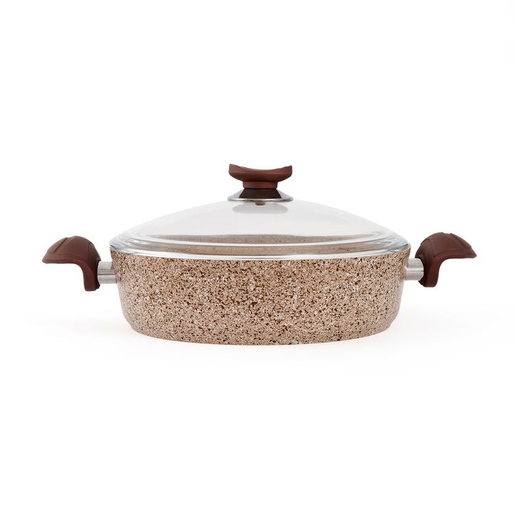  Temfera Prime Granit Karnıyarık Tenceresi - Bej - 26 cm