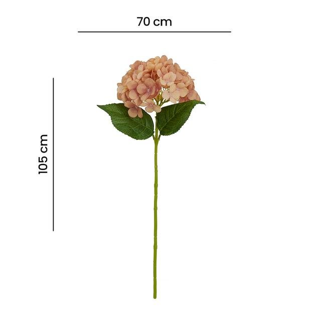 Q-Art Dekoratif Yapay Çiçek - Toprak Ortanca - 70 cm