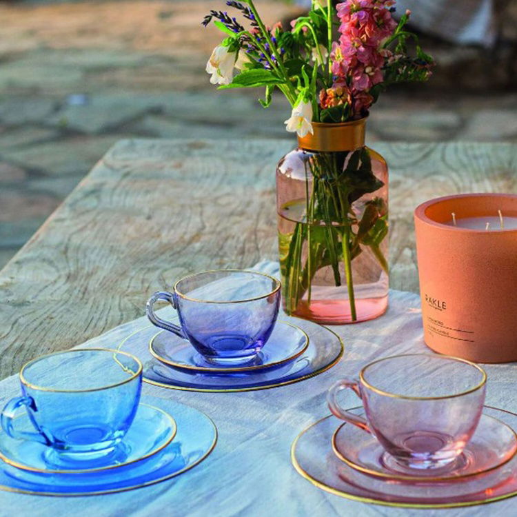  Rakle Five O'Clock 2'li Çay Fincan Seti - Somon - 240 ml