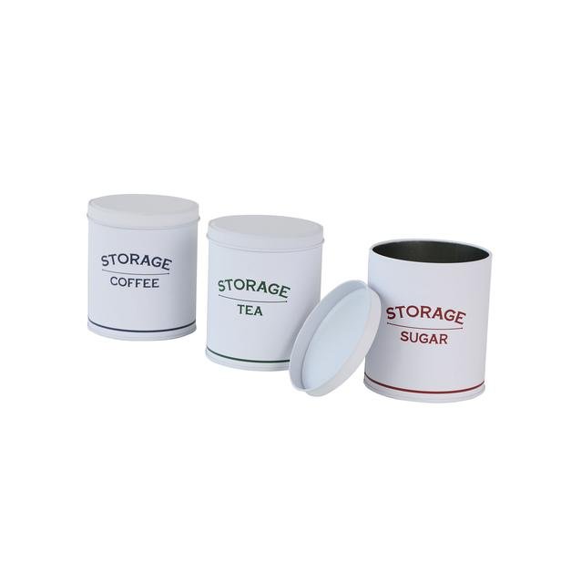  Sarkap Metal 3'lü Storage Saklama Kabı - Beyaz