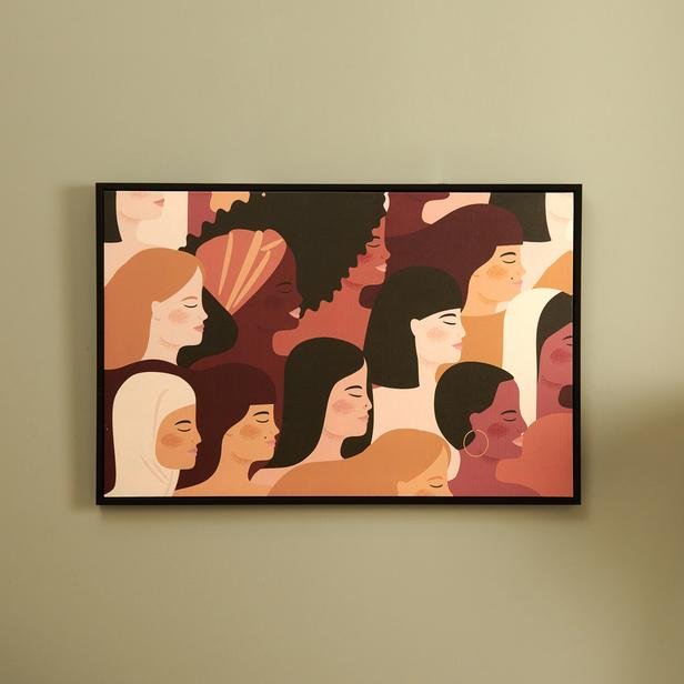  Q-Art Dekoratif Femme Kanvas Tablo -  60x90 cm