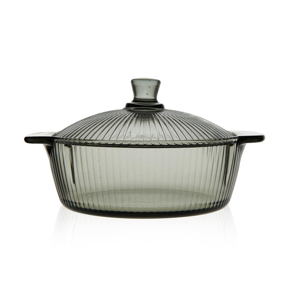  Deli Glassware Kapaklı Cam Tencere - 950 ml