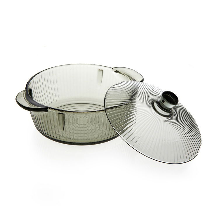  Deli Glassware Kapaklı Cam Tencere - 950 ml