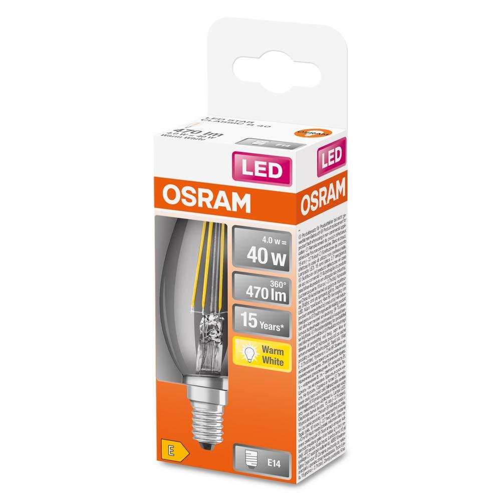  Osram CLB40 4W E14 Filament Ampul - 2700K Sarı Işık