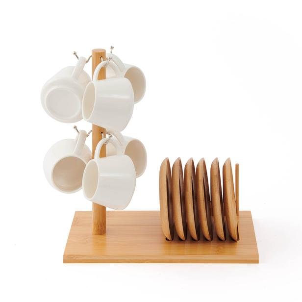  Benante Bambu Stantlı 6'lı Porselen Fincan Seti