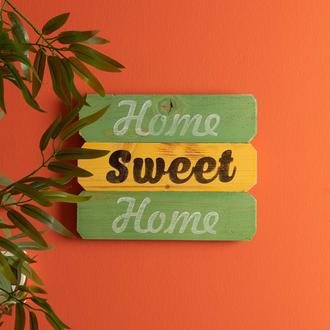 Tahta Dekor Duvar Panosu - Home Sweet Home