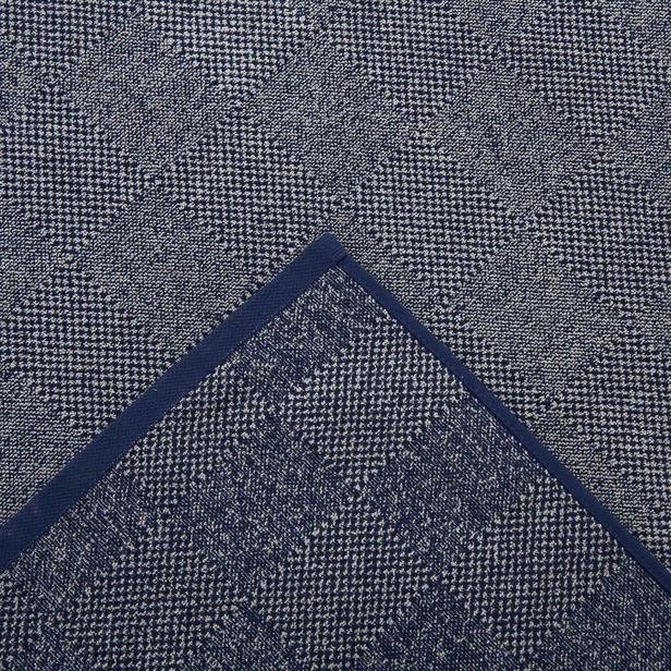 Nuvomon Kareli Banyo Havlusu - Lacivert - 70x140 cm