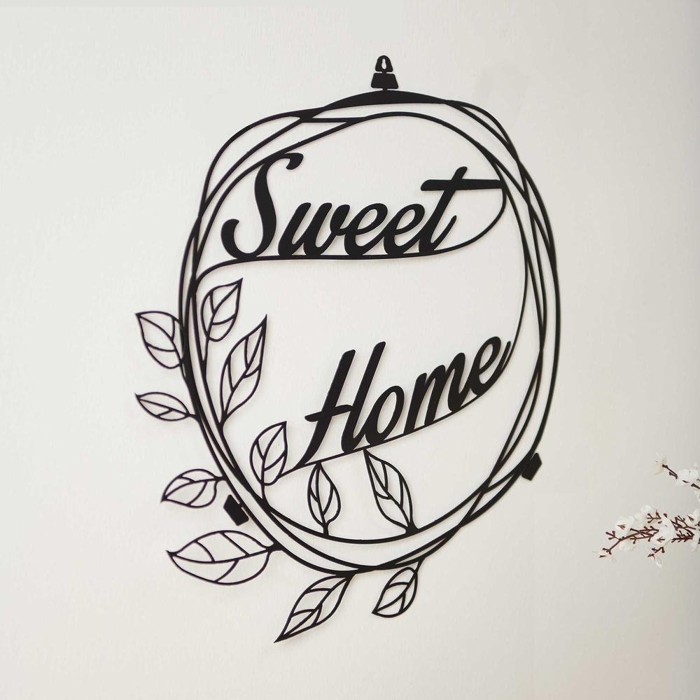  M&C Concept Sweet Home Metal Duvar Panosu - Siyah